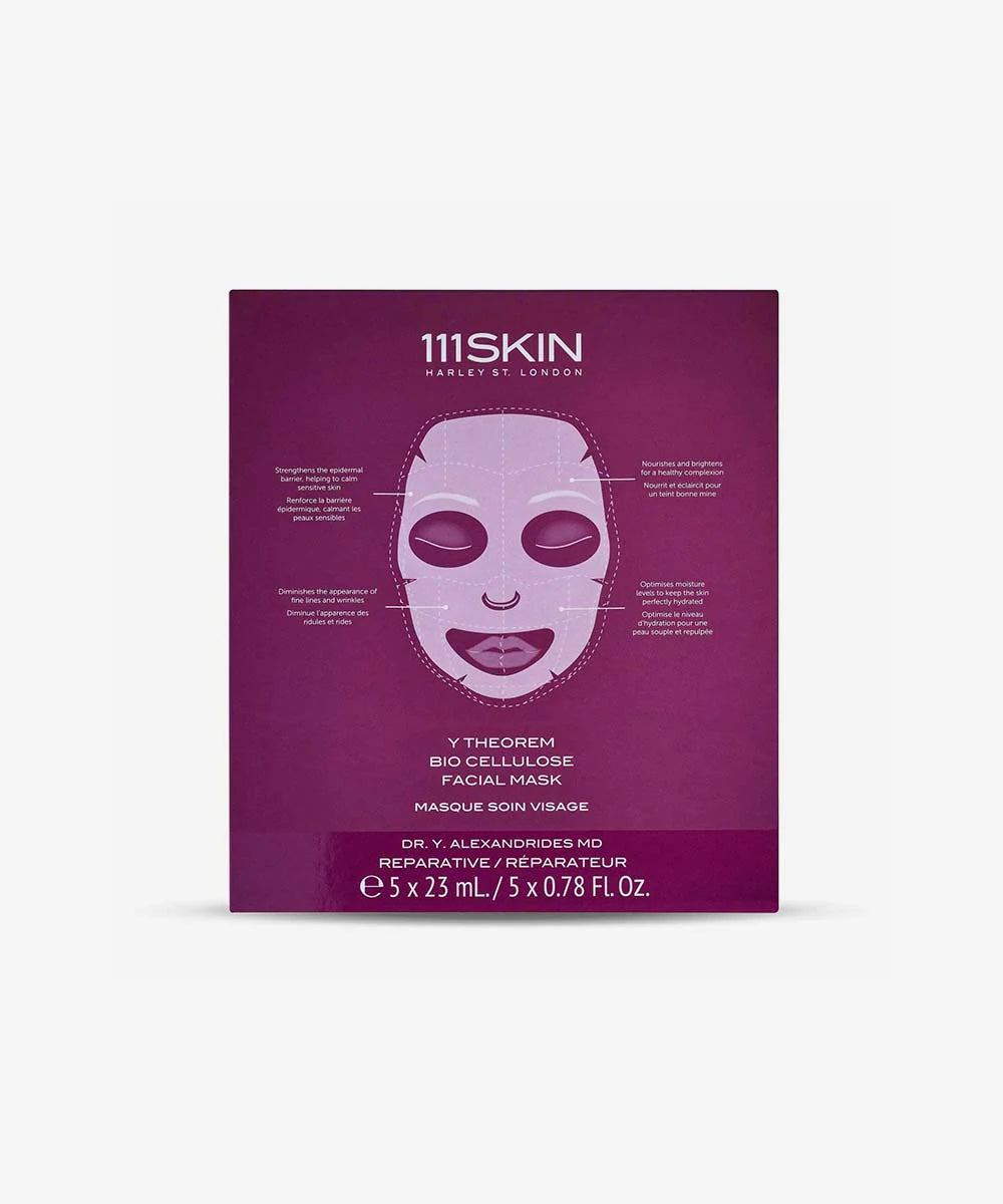 111SKIN Y Theorem Bio Cellulose Facial Mask 紫鎏金修復面膜 5 x 23ml / 10 x 23ml (院裝 Salon Size)